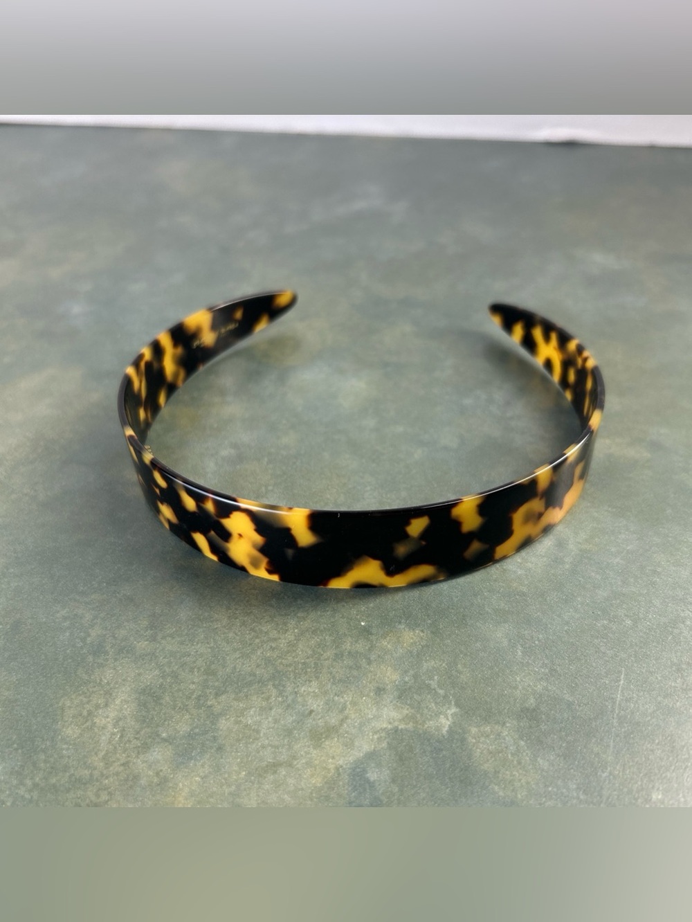 Vintage Charles J Wahba Tortoiseshell Wide Headband Handmade France Hair Band